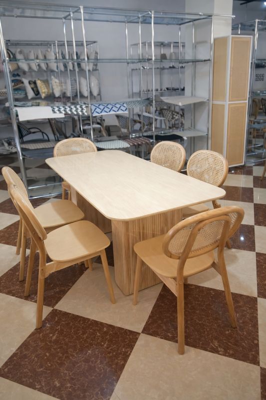 TABLE RECTANGLE 1.60×0.80 - Cannage - TAKIDECO El Eulma