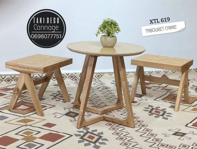 TABOURET CARRE - Cannage - TAKIDECO El Eulma