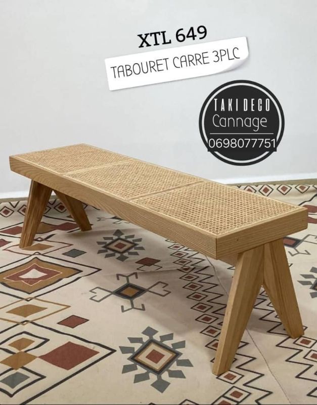 TABOURET CARRE 03 PLACES - Cannage - TAKIDECO El Eulma